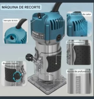 Fresadora Eléctrica Estuche Madera 15 Fresas