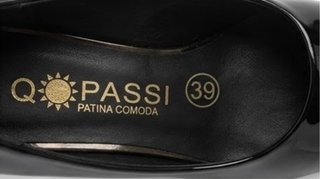 Q PASSI Zapatos de tacón negros charol T39