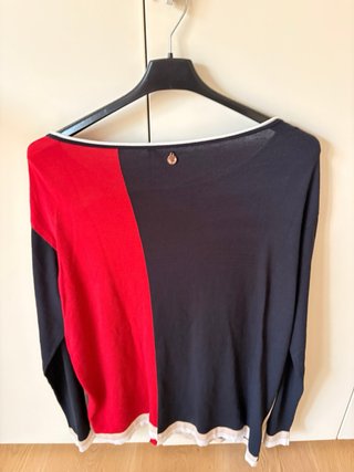 Maglione Elena Miro beige, blu, rosso