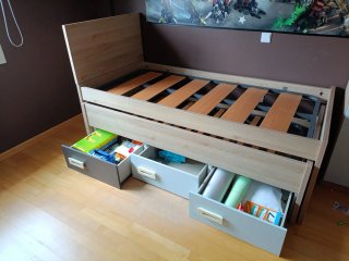 Cama nido juvenil madera y metal