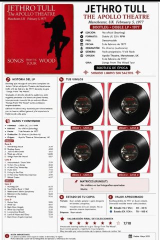 Jethro Tull - Baltimore and Around Nov 1972 LP
