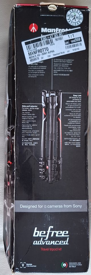 Trípode Manfrotto Befree Advance Alpha Sony