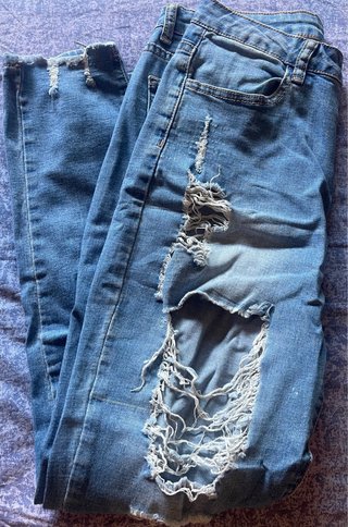Pantalón vaquero Shein desgastado hombre