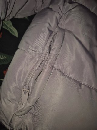 Cazadora acolchada lila Mango Talla M