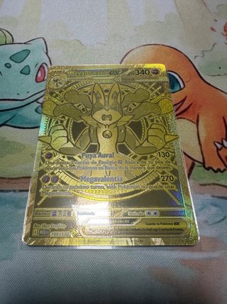 Carta Pokémon Mega Lucario EX Dorada