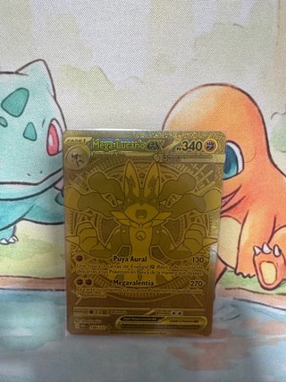 Carta Pokémon Mega Lucario EX Dorada