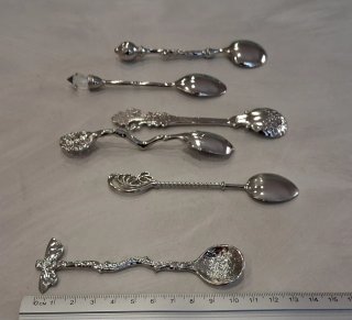 Set 6 cucchiaini da caffè decorati in acciaio