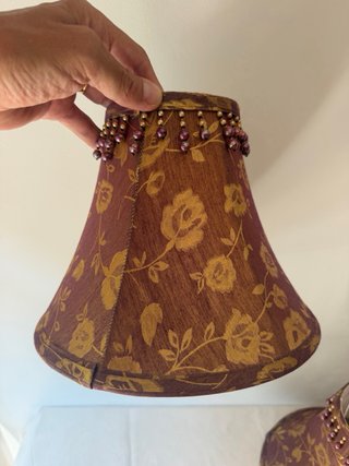 Pareja tulipas vintage granate y dorado
