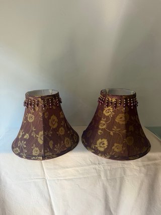 Pareja tulipas vintage granate y dorado