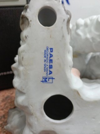 Perro Caniche Porcelana Vintage López Moreno