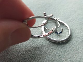 Pendientes aro luna y estrella