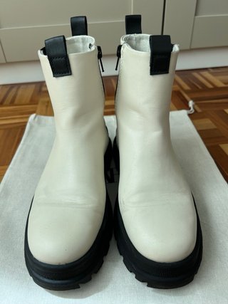 Botines Zara Blanco/Negro Talla 36