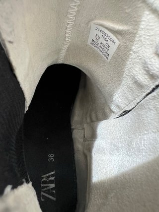 Botines Zara Blanco/Negro Talla 36