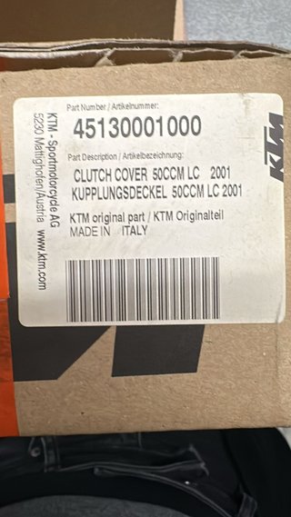 Tapa Embrague KTM 50cc LC 2001 Ref 45130001000