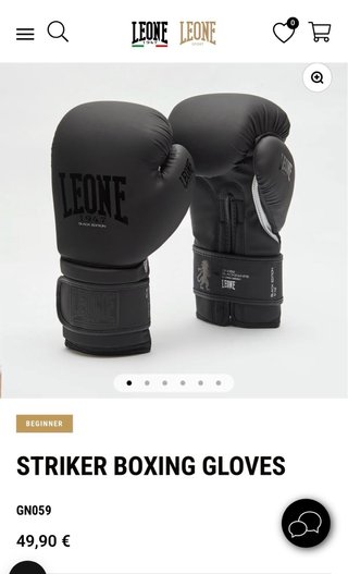 Guantes de Boxeo Leone 1947 Negro Edición 10 Onz