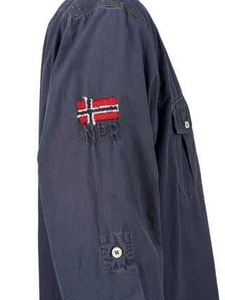 Napapijri Camicia Uomo Taglia XXL Cotone Blu