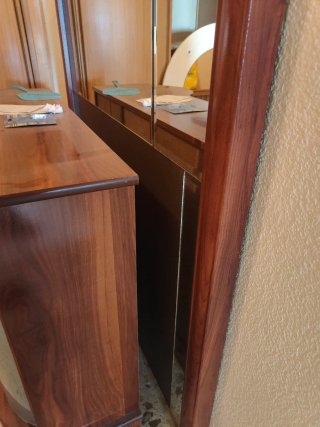 Mueble de entrada madera y cristal