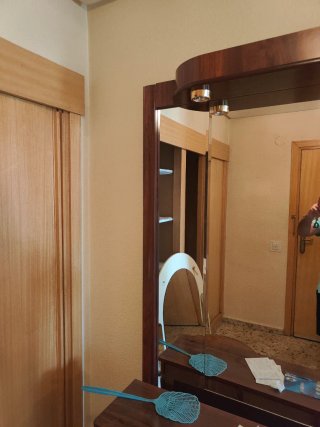 Mueble de entrada madera y cristal