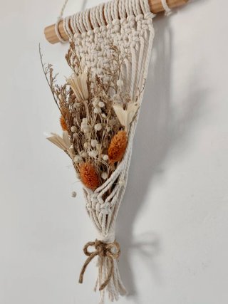 Tapiz Macramé con Flores Secas