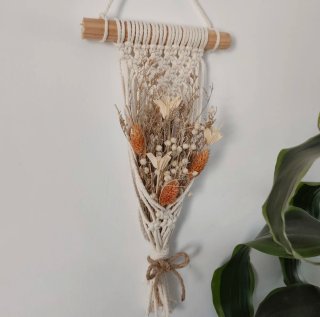 Tapiz Macramé con Flores Secas