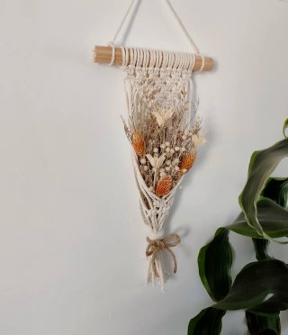 Tapiz Macramé con Flores Secas