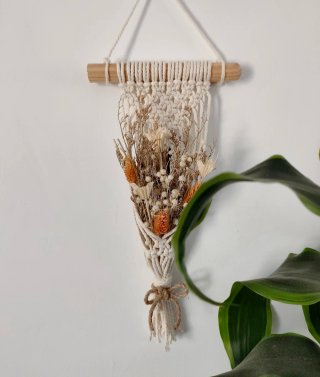 Tapiz Macramé con Flores Secas