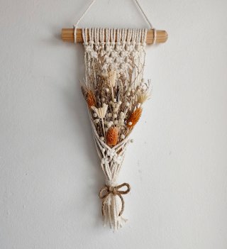 Tapiz Macramé con Flores Secas