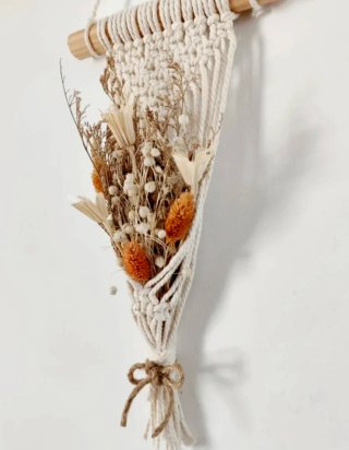 Tapiz Macramé con Flores Secas