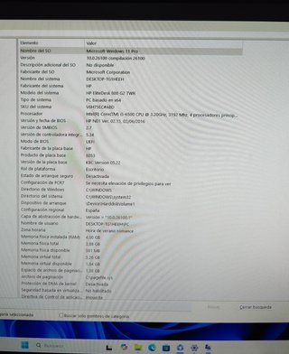 PC HP i5-6500 4GB RAM 120GB SSD Oficina