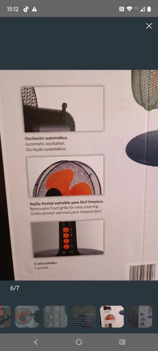 Ventilador de mesa Jata