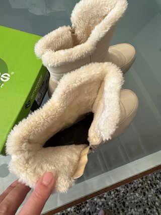 Botas acolchadas beige talla 39 - 40