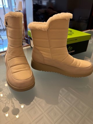 Botas acolchadas beige talla 39 - 40