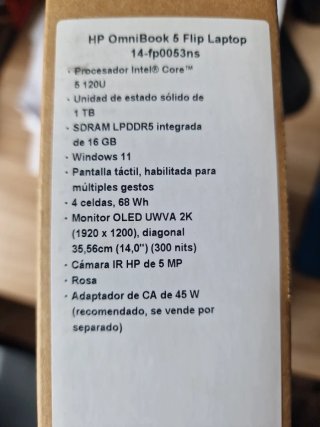 HP Omnibook 5 Flip 14 fp-0053ns Rosa/Plata