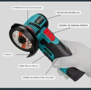 Mini Amoladora Angular Inalámbrica (2 Baterías)