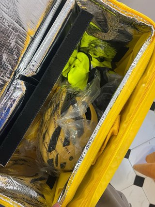 Mochila Glovo amarilla