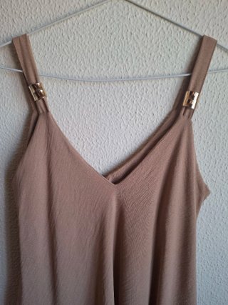 Vestido beige mujer talla M