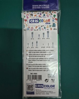 Set de 10 Pinceles Criscolor Kids
