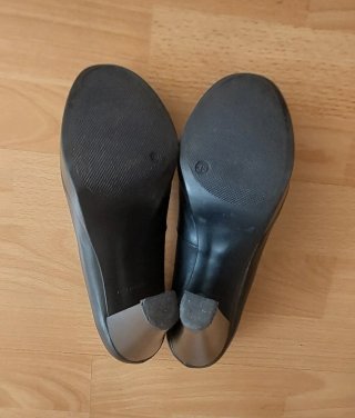Zapatos de tacón de piel negros mujer talla 38