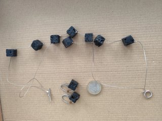 Collar y pendientes obsidiana