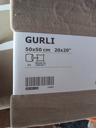 2 Fundas Cojín IKEA GURLI Beige 50x50