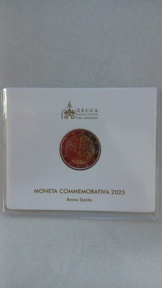 2 euro commemorativo Vaticano 2025 Giubileo UNC