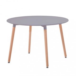 Tavolo da Pranzo Rotondo Grigio 120x75cm in Legno