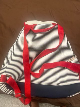 Mochila Armor Lux rayas azul y blanco