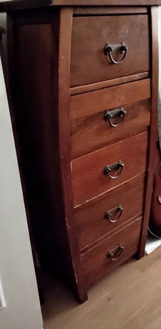 Mueble cajonera auxiliar madera
