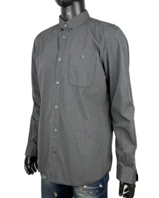 Tom Tailor Camicia Uomo XL Fitted Cotone Grigia