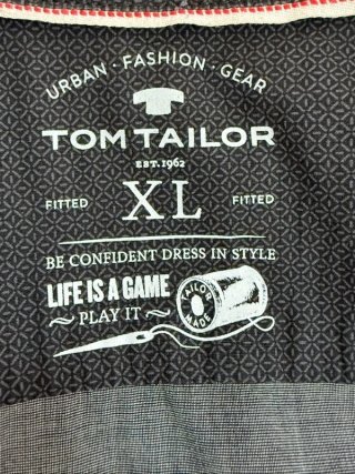 Tom Tailor Camicia Uomo XL Fitted Cotone Grigia