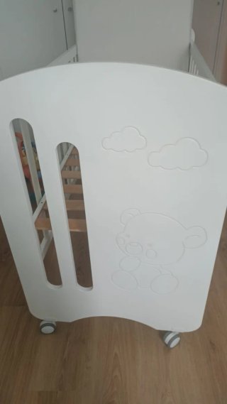 Cuna Bebé Aloha Mandarina Blanca