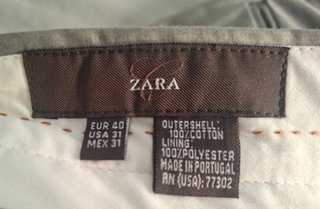 Traje Zara beige/gris