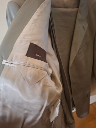 Traje Zara beige/gris