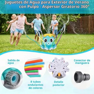 Pulpo Rociador Agua para Niños Exterior